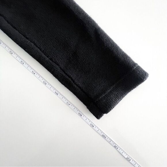 Nanette Lepore Jacket Knit Black White Zip Leather Trim Women's M Cardigan - Picture 5 of 8